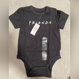 Baby Gap - 3-6 Months black “FRIENDS” onesie